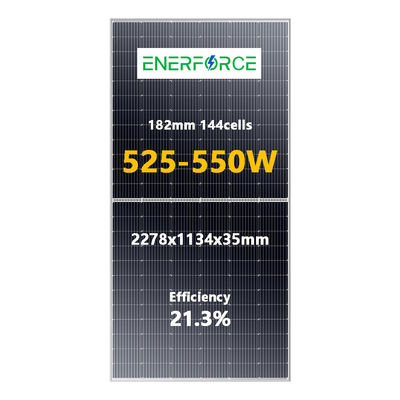 500W 550W tấm pin quang điện hai mặt 48V tấm pin mặt trời hai mặt PV