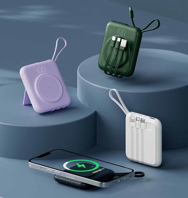 Ngân hàng điện di động không dây nhỏ gọn 15000mAh 20000mAh OEM Với màn hình LED
