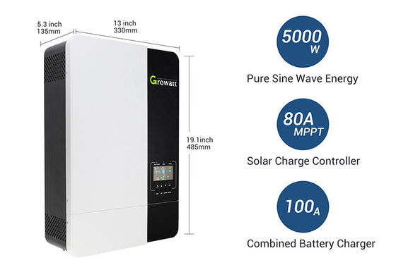 Growatt SPF3500ES SPF5000ES 48V Off Grid Solar Inverter cho hệ thống tấm pin mặt trời 5kVA 5kW