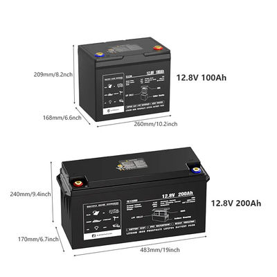12v 24v 100ah 120ah 200ah 300ah Lifepo4 Bluetooth Iron Phosphate pin pin 100 Kwh Lithium Pack Với Bluetooth